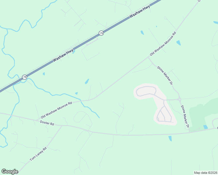 map of restaurants, bars, coffee shops, grocery stores, and more near Old Waxhaw-Monroe Road in Monroe