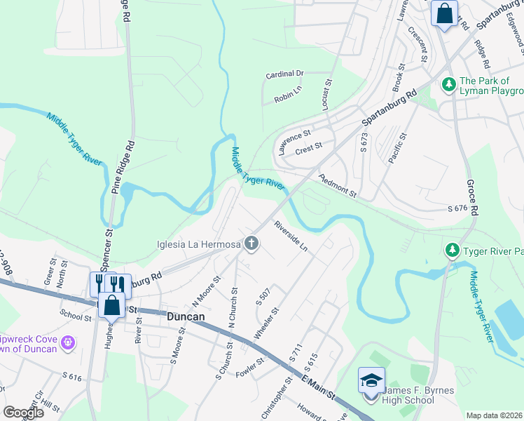 map of restaurants, bars, coffee shops, grocery stores, and more near 27 Galloway Drive in Duncan