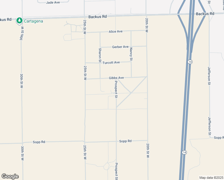 map of restaurants, bars, coffee shops, grocery stores, and more near 8433 Prospect Street in Mojave