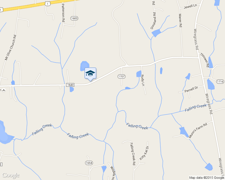 map of restaurants, bars, coffee shops, grocery stores, and more near 134 Pirate Lane in Rockingham