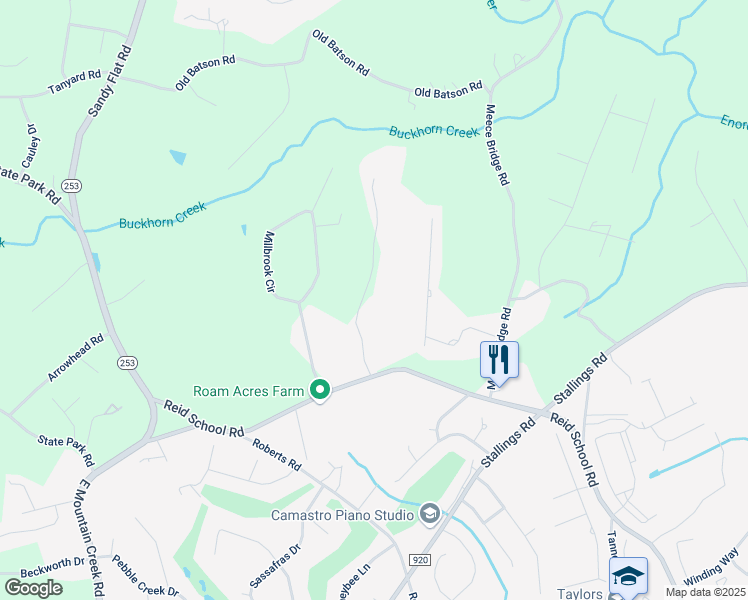 map of restaurants, bars, coffee shops, grocery stores, and more near 20 Randall Drive in Taylors