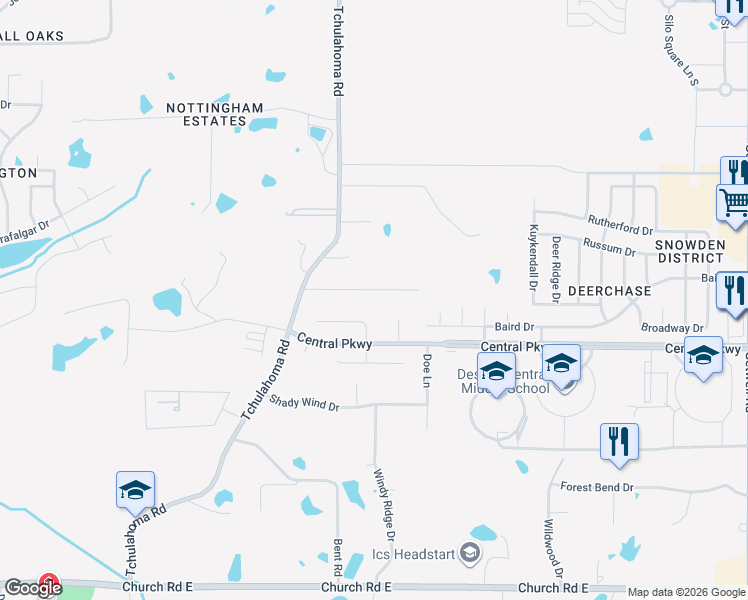 map of restaurants, bars, coffee shops, grocery stores, and more near 2075 King Road in Southaven