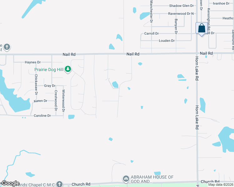 map of restaurants, bars, coffee shops, grocery stores, and more near 5715 Jordan Drive in Horn Lake