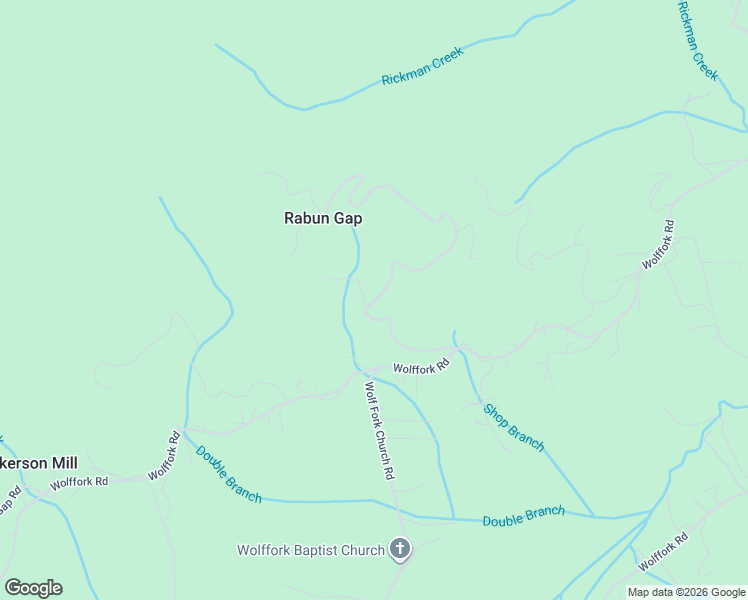 map of restaurants, bars, coffee shops, grocery stores, and more near Wolf Fork Rd in Rabun