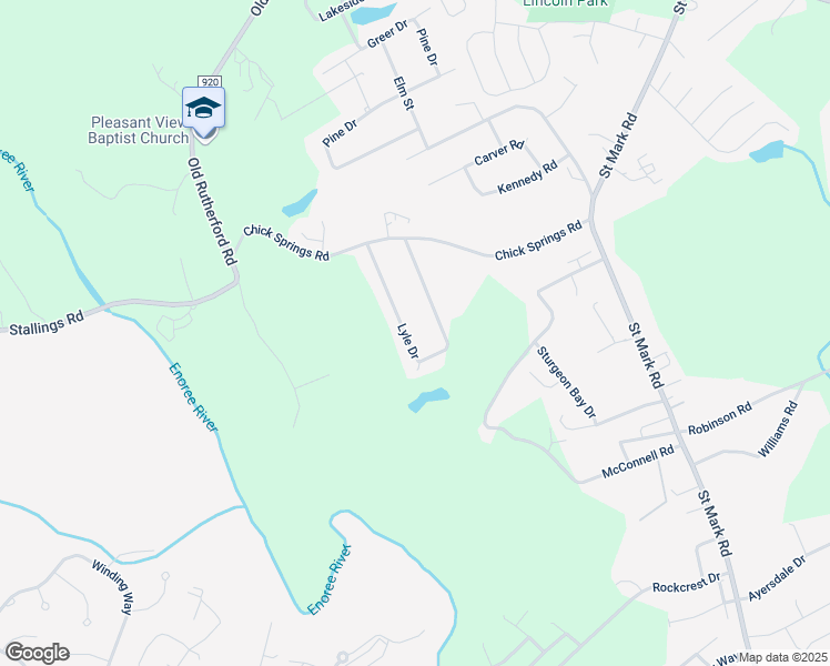 map of restaurants, bars, coffee shops, grocery stores, and more near 30 Lyle Drive in Taylors