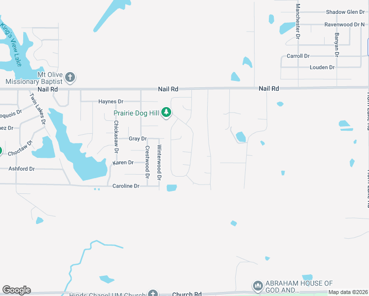 map of restaurants, bars, coffee shops, grocery stores, and more near 4941 Nail Road in Horn Lake