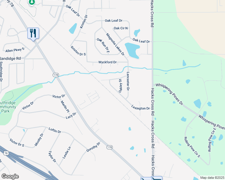 map of restaurants, bars, coffee shops, grocery stores, and more near 10699 Lexington Drive in Olive Branch