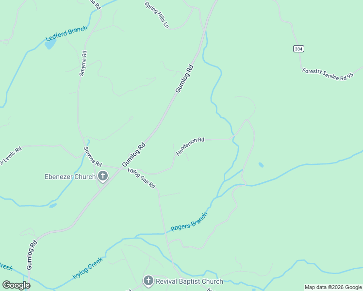 map of restaurants, bars, coffee shops, grocery stores, and more near 4580 Kasey Lane in Young Harris