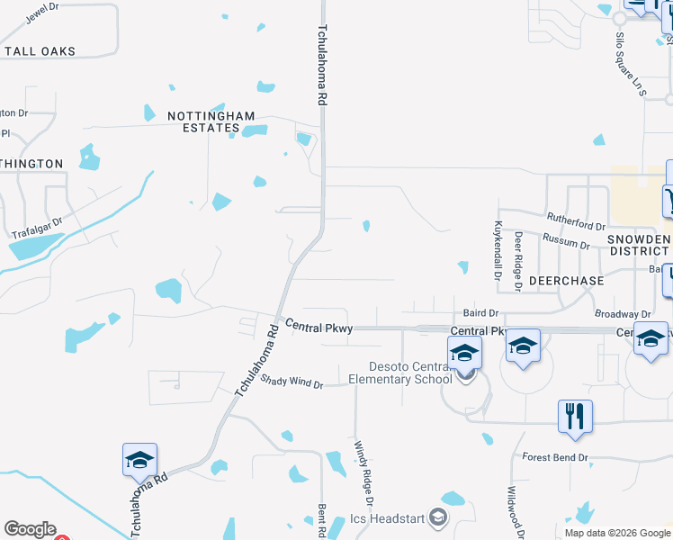 map of restaurants, bars, coffee shops, grocery stores, and more near 2038 King Road in Southaven