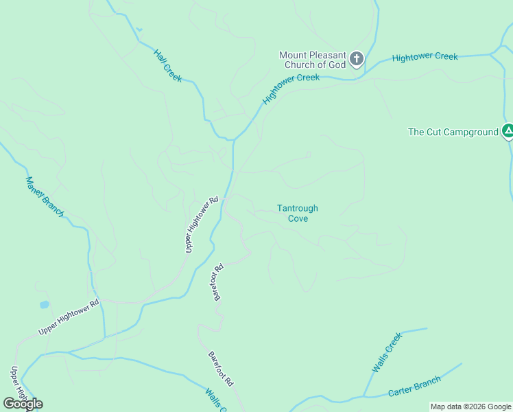 map of restaurants, bars, coffee shops, grocery stores, and more near 7005 Black Bear Trail in Hiawassee