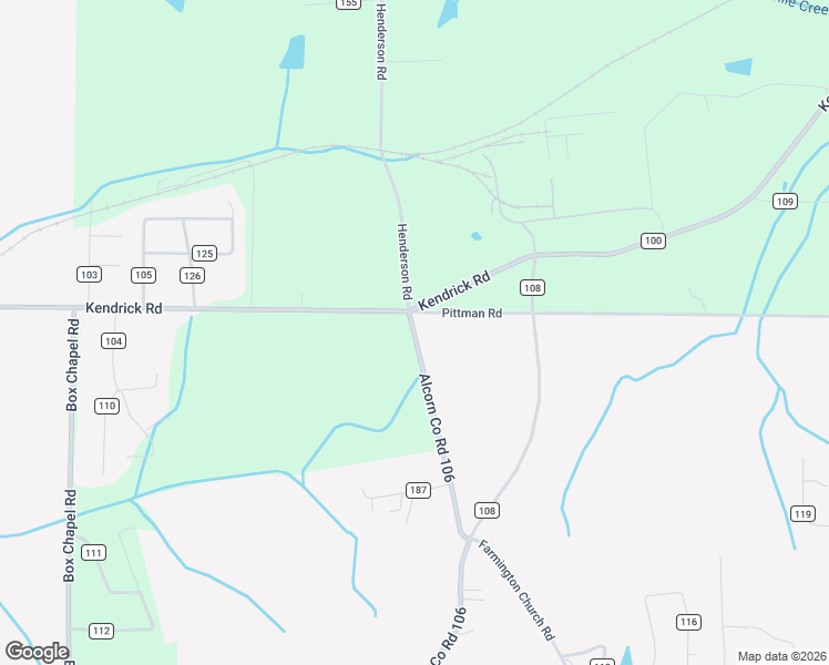 map of restaurants, bars, coffee shops, grocery stores, and more near 95 Henderson Road in Corinth