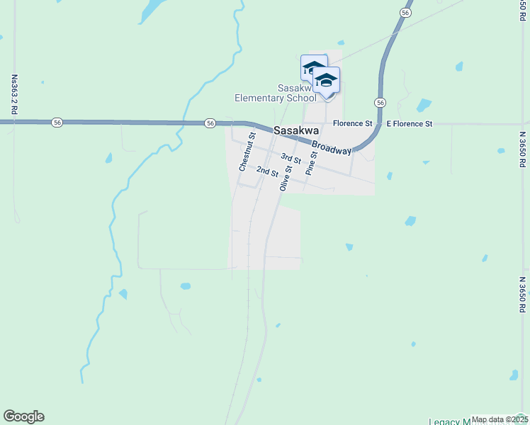 map of restaurants, bars, coffee shops, grocery stores, and more near 130 Olive Street in Sasakwa