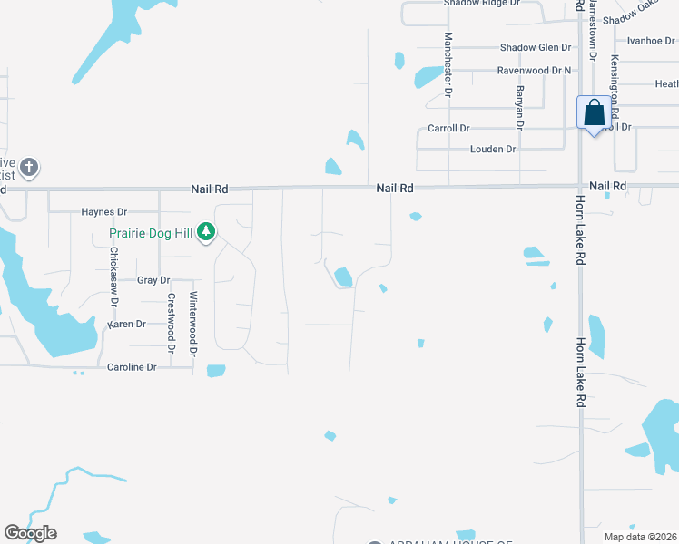 map of restaurants, bars, coffee shops, grocery stores, and more near 5715 Jordan Drive in Horn Lake