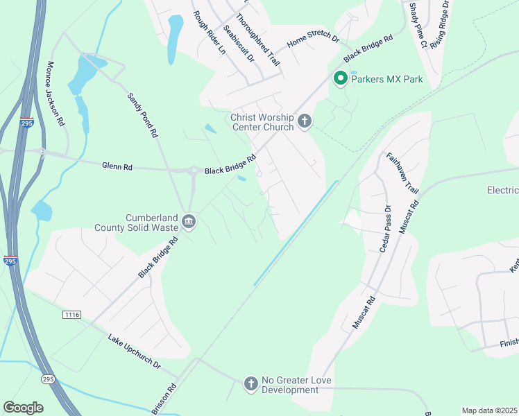 map of restaurants, bars, coffee shops, grocery stores, and more near 4645 Blacks Bridge Road in Parkton