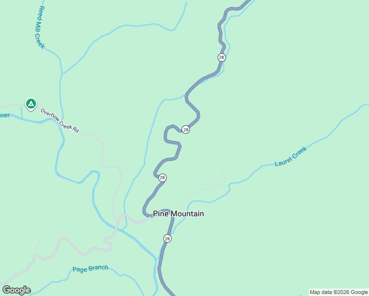 map of restaurants, bars, coffee shops, grocery stores, and more near in Pine Mountain