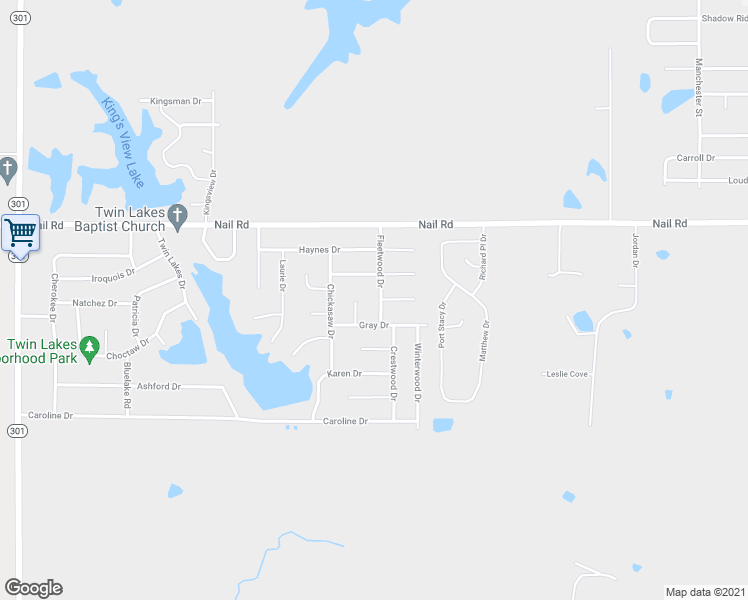 map of restaurants, bars, coffee shops, grocery stores, and more near 5805 Fleetwood Drive in Horn Lake