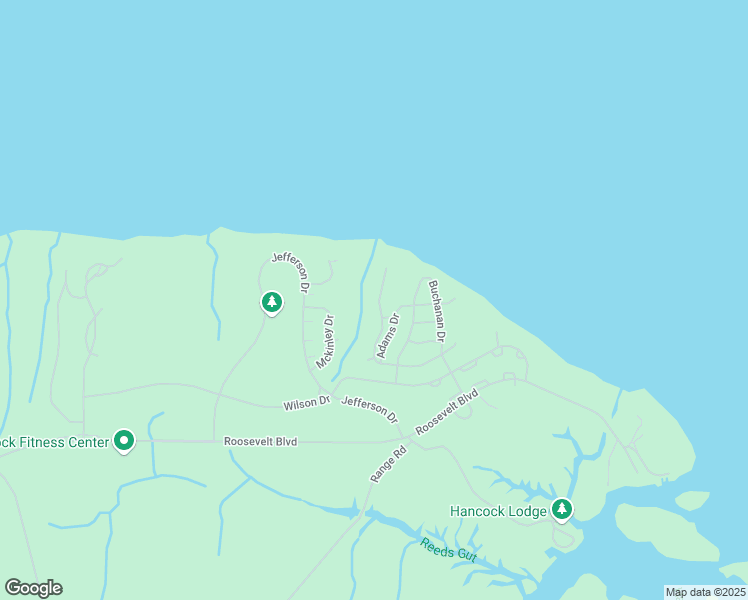 map of restaurants, bars, coffee shops, grocery stores, and more near 39 Washington Drive in Havelock