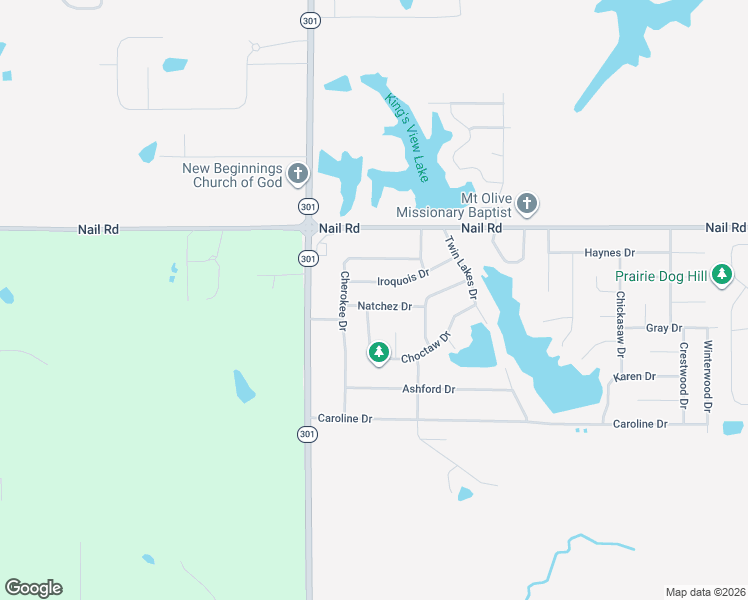 map of restaurants, bars, coffee shops, grocery stores, and more near 5842 Natchez Drive in Horn Lake