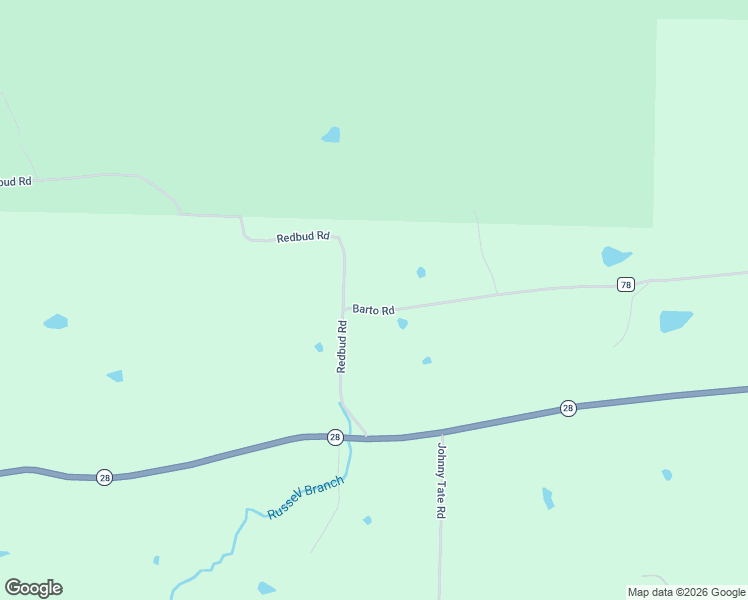 map of restaurants, bars, coffee shops, grocery stores, and more near Barto Road in Waldron