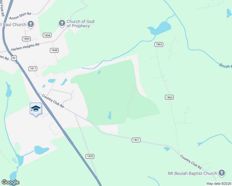 map of restaurants, bars, coffee shops, grocery stores, and more near 2305 Country Club Road in Wadesboro