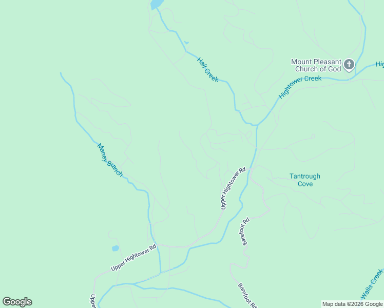 map of restaurants, bars, coffee shops, grocery stores, and more near 51 Hightower Trail in Hiawassee