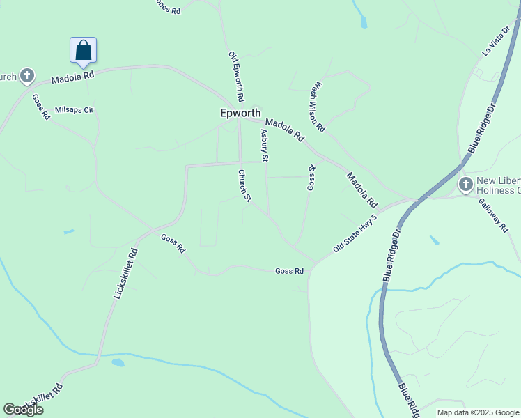 map of restaurants, bars, coffee shops, grocery stores, and more near 301 Church Street in McCaysville