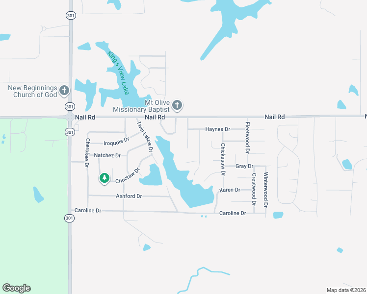 map of restaurants, bars, coffee shops, grocery stores, and more near 5834 Jackson Drive in Horn Lake