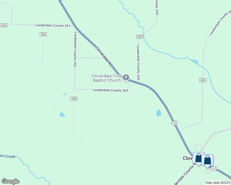 map of restaurants, bars, coffee shops, grocery stores, and more near 169 County Road 263 in Florence