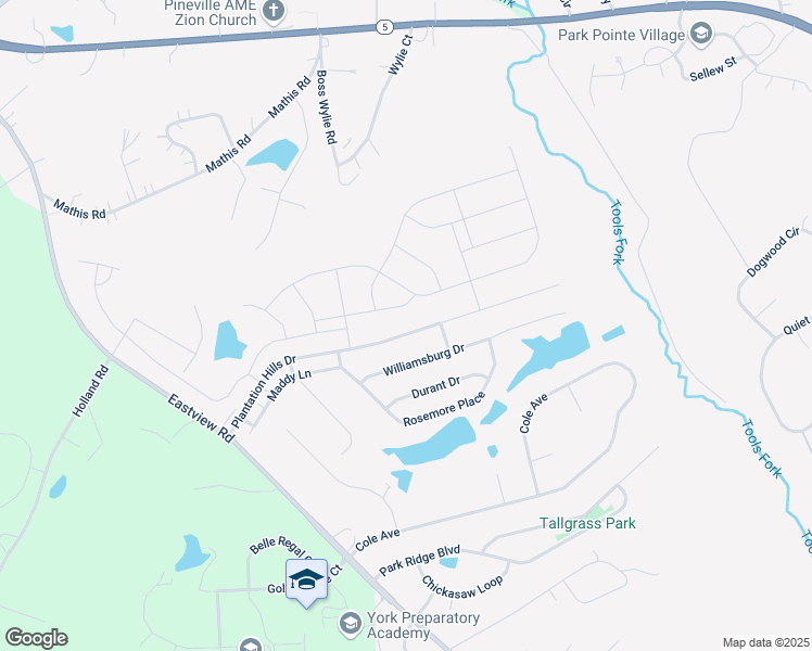 map of restaurants, bars, coffee shops, grocery stores, and more near 1351 Plantation Hills Drive in Rock Hill