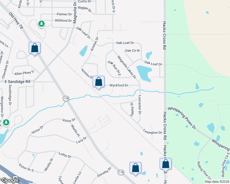 map of restaurants, bars, coffee shops, grocery stores, and more near 10679 Wyckford Drive in Olive Branch
