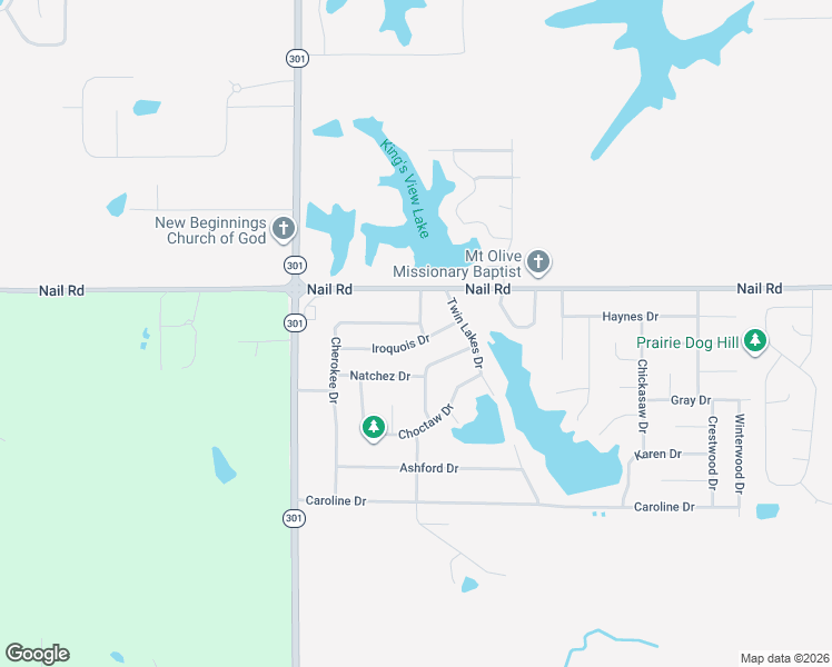 map of restaurants, bars, coffee shops, grocery stores, and more near 5740 Cherokee Drive in Horn Lake