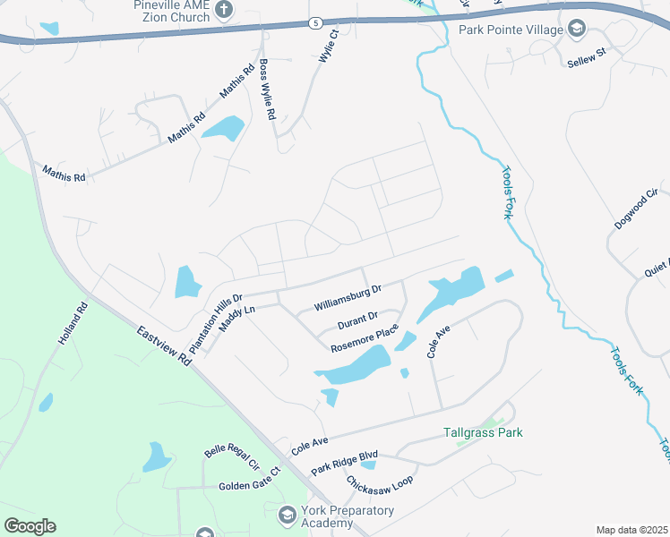 map of restaurants, bars, coffee shops, grocery stores, and more near 1351 Plantation Hills Drive in Rock Hill