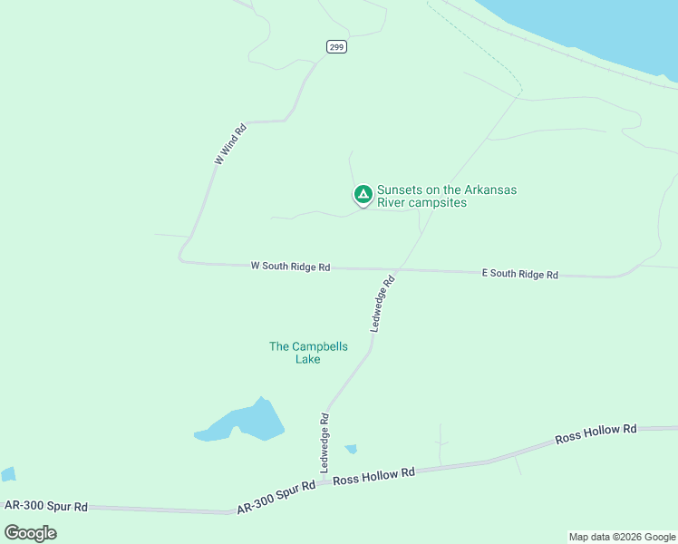 map of restaurants, bars, coffee shops, grocery stores, and more near 45 County Road 299 in Bigelow