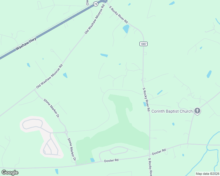 map of restaurants, bars, coffee shops, grocery stores, and more near 3600 Doster Road in Monroe