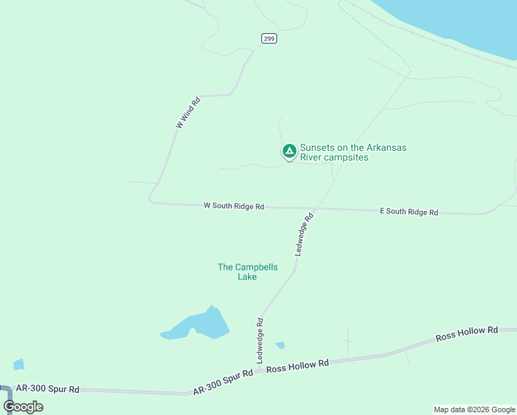 map of restaurants, bars, coffee shops, grocery stores, and more near 45 County Road 299 in Bigelow