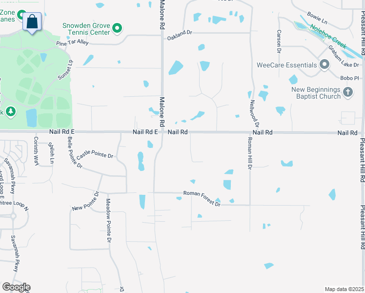 map of restaurants, bars, coffee shops, grocery stores, and more near 5935 South Manor Cove in Olive Branch