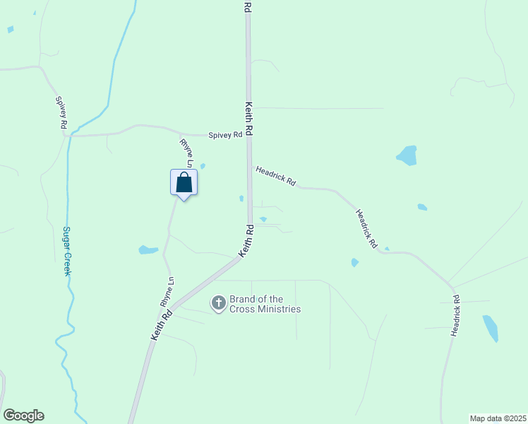 map of restaurants, bars, coffee shops, grocery stores, and more near 3888 Keith Road in Ringgold