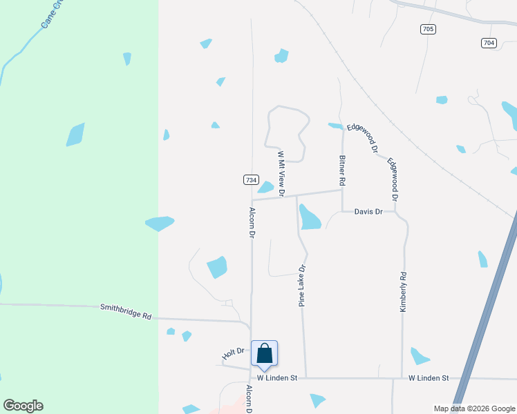 map of restaurants, bars, coffee shops, grocery stores, and more near 1640-1798 Alcorn Drive in Corinth