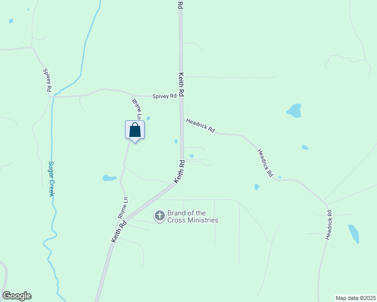 map of restaurants, bars, coffee shops, grocery stores, and more near 3888 Keith Road in Ringgold