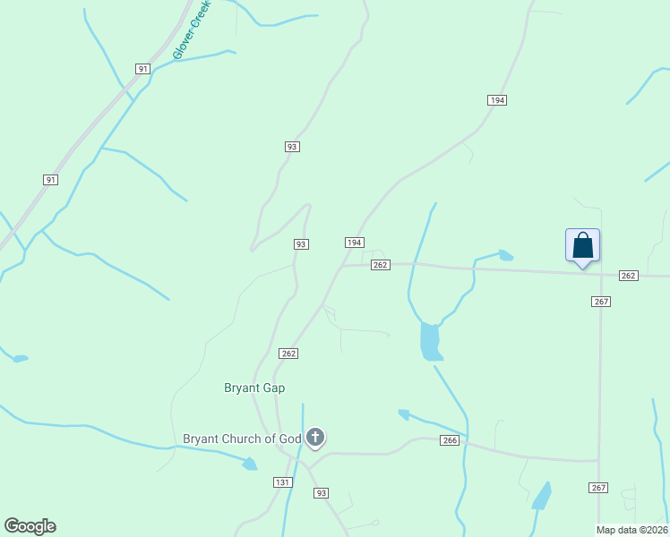 map of restaurants, bars, coffee shops, grocery stores, and more near 5 County Road 194 in Bryant