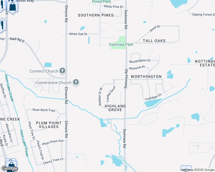 map of restaurants, bars, coffee shops, grocery stores, and more near 845 Keebler Drive in Southaven