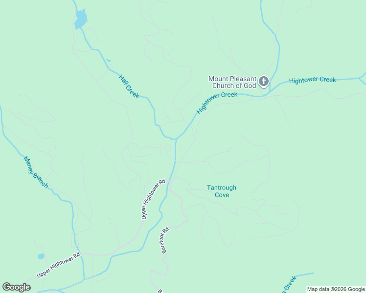 map of restaurants, bars, coffee shops, grocery stores, and more near 7077 Upper Hightower Road in Hiawassee
