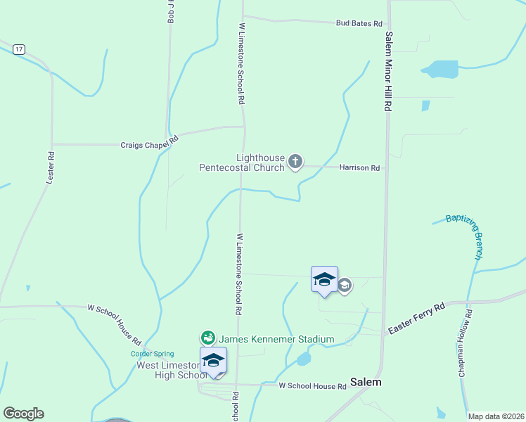 map of restaurants, bars, coffee shops, grocery stores, and more near 26588 West Limestone School Road in Lester