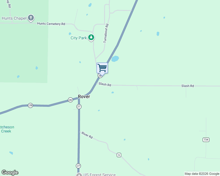 map of restaurants, bars, coffee shops, grocery stores, and more near in Rover