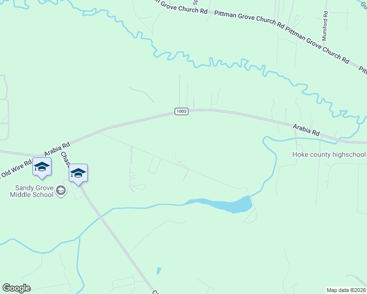 map of restaurants, bars, coffee shops, grocery stores, and more near 517 Sunset Lake Road in Lumber Bridge
