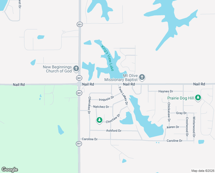 map of restaurants, bars, coffee shops, grocery stores, and more near 5740 Cherokee Drive in Horn Lake