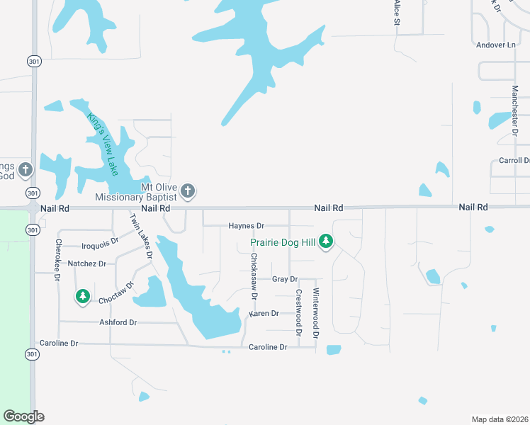 map of restaurants, bars, coffee shops, grocery stores, and more near 5203 Nail Road in Horn Lake