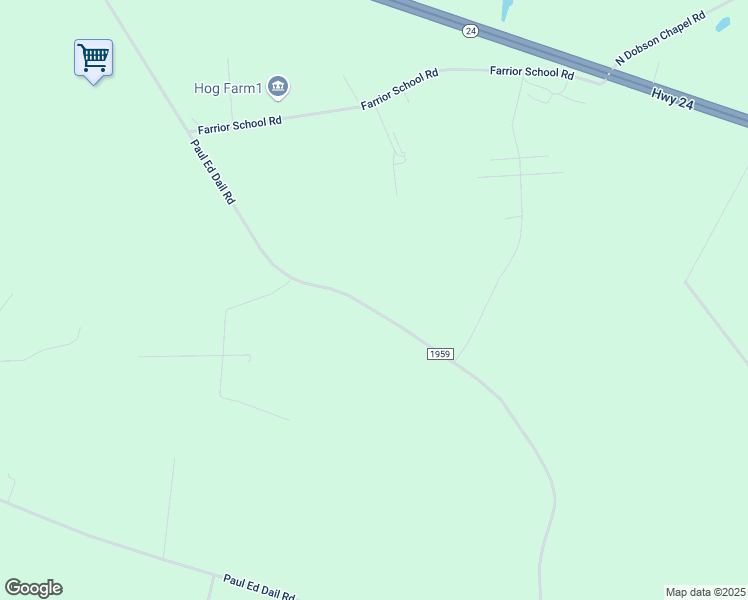 map of restaurants, bars, coffee shops, grocery stores, and more near 445 Paul Ed Dail Road in Kenansville