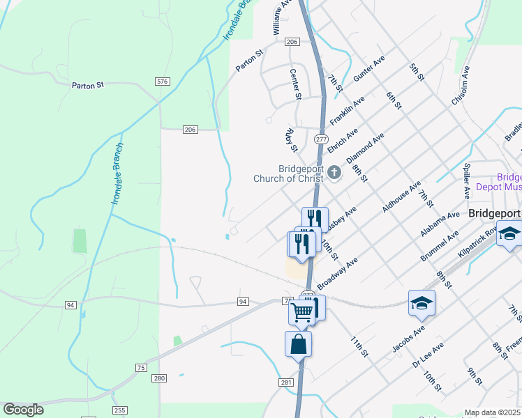 map of restaurants, bars, coffee shops, grocery stores, and more near 919 Erich Avenue in Bridgeport