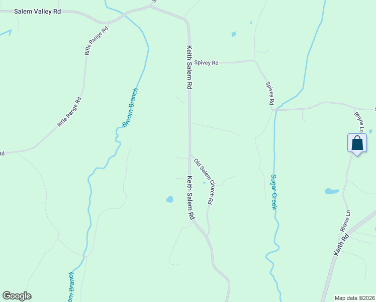 map of restaurants, bars, coffee shops, grocery stores, and more near 1021 Keith Salem Road in Ringgold